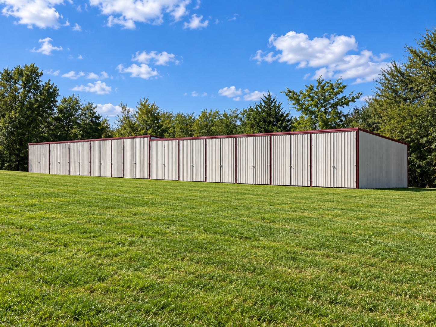 Twelve enclosed storage units at Bob's Lake Country Motel