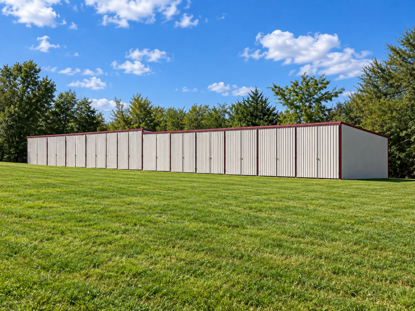 Twelve enclosed storage units at Bob's Lake Country Motel