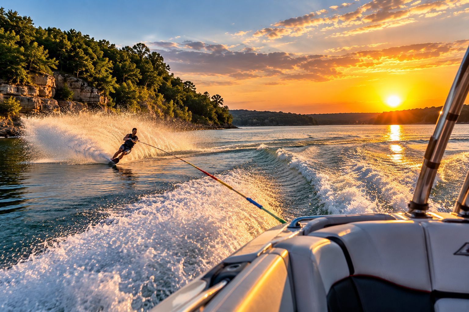 Boating recreation on Lake Texoma